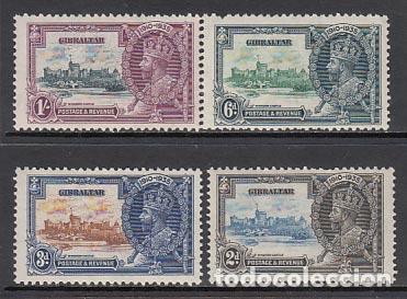 Timbres: Gibraltar - Correo 1935 Yvert 95/8 * Mh Jubileo Jorge V