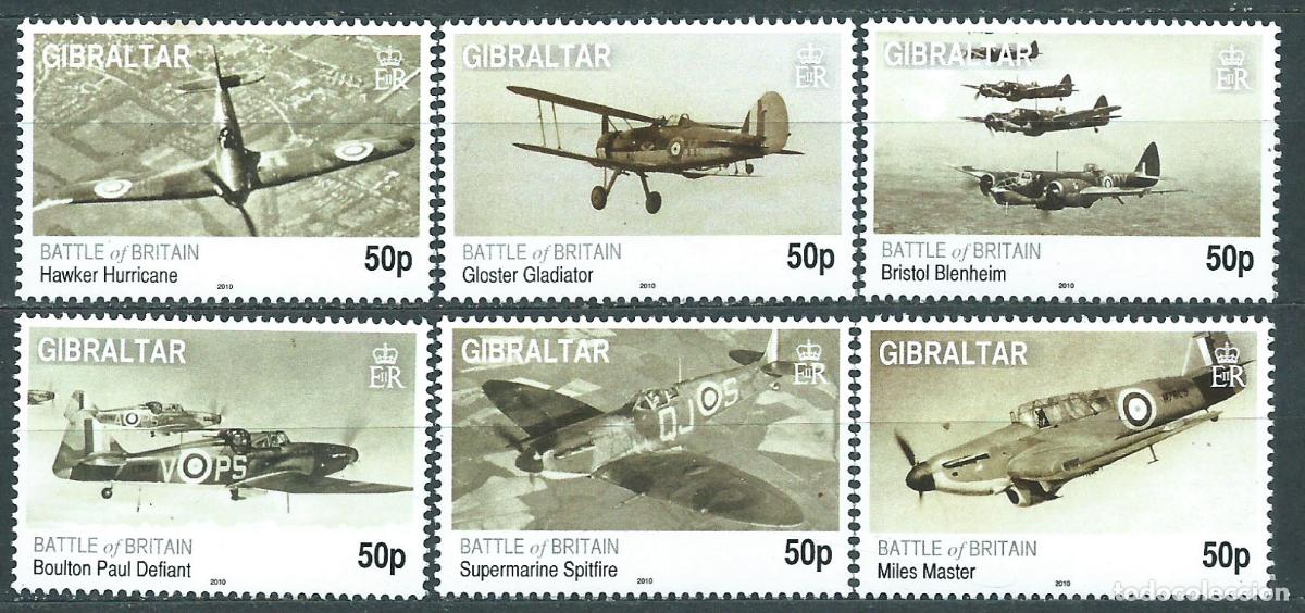 Timbres: Gibraltar Correo 2010 Yvert 1363/68 ** Mnh 70 Aniversario Batalla de Inglaterra
