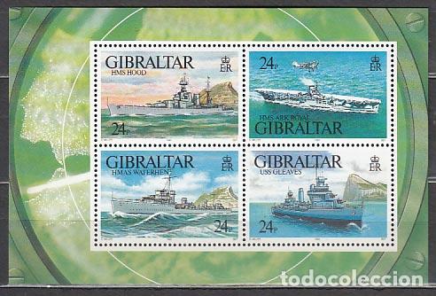 Timbres: Gibraltar - Hojas Yvert 17 ** Mnh Barcos de guerra