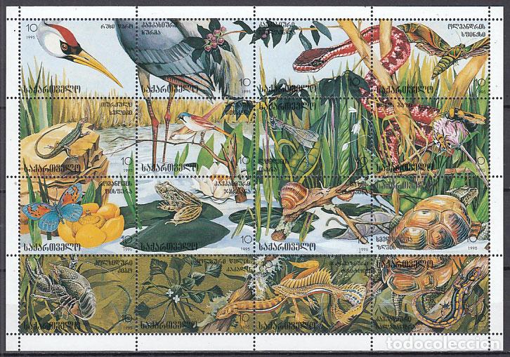 Selos: Georgia - Correo Yvert 158A/158R ** Mnh Fauna - Flora