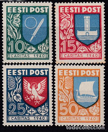 Selos: Estonia - Correo 1939 Yvert 171/4 Escudos
