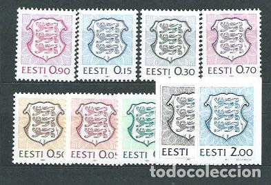 Selos: Estonia - Correo 1991 Yvert 179/87 ** Mnh Escudos