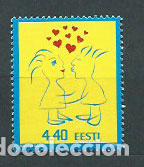 Selos: Estonia - Correo 2001 Yvert 378 ** Mnh San Valentin