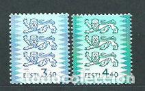 Selos: Estonia - Correo 2001 Yvert 382/3 ** Mnh Escudo
