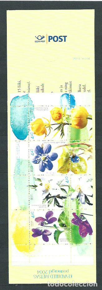 Selos: Estonia - Correo 2004 Yvert 459 Carnet ** Mnh Flora