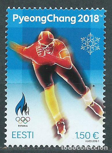 Selos: Estonia Correo 2018 Yvert 840 ** Mnh XXIII Juegos Olimpicos de Invierno