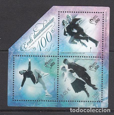 Sellos: Estonia - Hojas Yvert 42 ** Mnh Deportes patinaje
