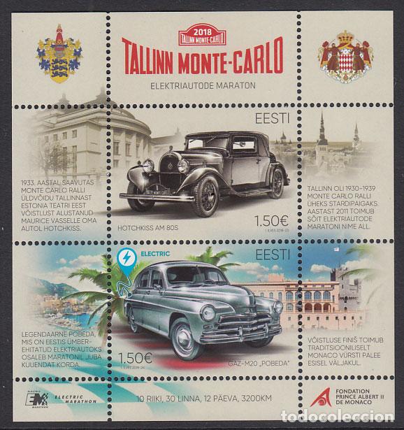 Sellos: Estonia - Hojas Yvert 45 ** Mnh Coches antiguos