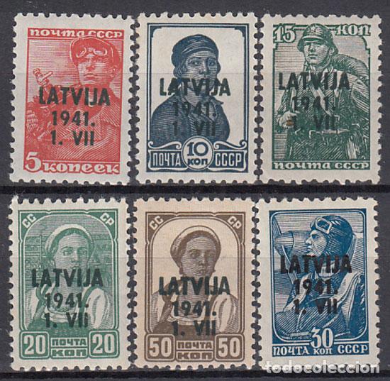 Sellos: Estonia - Ocupaci&oacute;n Alemana Michel 1/6 ** Mnh