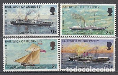 Sellos: Guernsey - Correo 1972 Yvert 57/60 ** Mnh Barcos