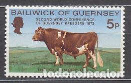 Sellos: Guernsey - Correo 1972 Yvert 61 ** Mnh Fauna