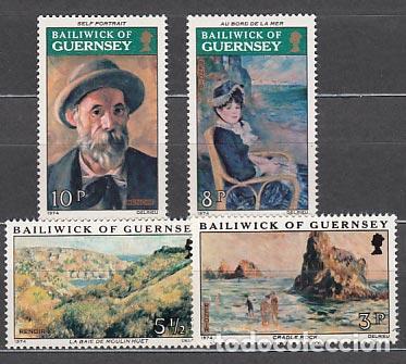 Sellos: Guernsey - Correo 1974 Yvert 105/8 ** Mnh Pinturas