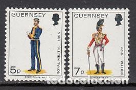 Sellos: Guernsey - Correo 1976 Yvert 130/1 ** Mnh Uniformes militares