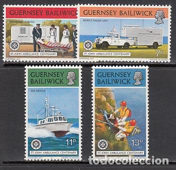 Sellos: Guernsey - Correo 1977 Yvert 148/51 ** Mnh Servicio San John