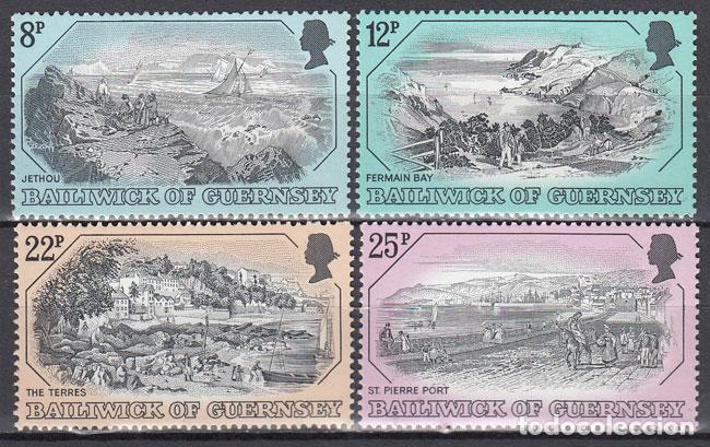 Francobolli: Guernsey - Correo 1982 Yvert 243/6 ** Mnh Barcos