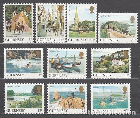 Francobolli: Guernsey - Correo 1984 Yvert 290/9 ** Mnh Vistas de la isla