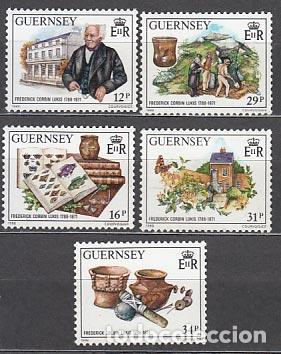 Francobolli: Guernsey - Correo 1988 Yvert 423/7 ** Mnh Frederick Corbin