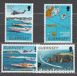 Francobolli: Guernsey - Correo 1988 Yvert 428/31 ** Mnh Motona&uacute;tica