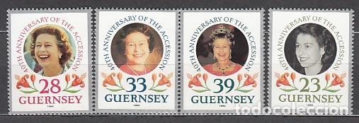 Francobolli: Guernsey - Correo 1992 Yvert 556/59 ** Mnh Isabel II