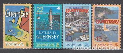 Francobolli: Guernsey - Correo 2003 Yvert 979/82 ** Mnh Carteles