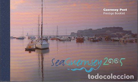 Francobolli: Guernsey - Correo 2005 Yvert 1063 Carnet ** Mnh Barcos y fauna