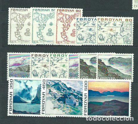 Selos: Feroe - Correo Yvert 1/14 ** Mnh Mapas geograficos antiguos