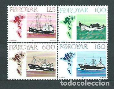 Selos: Feroe - Correo Yvert 18/21 ** Mnh Barcos
