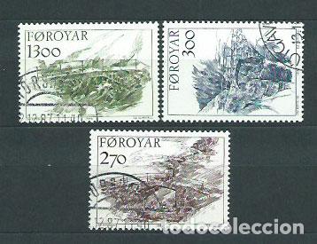 Selos: Feroe - Correo Yvert 136/38 usado Puentes