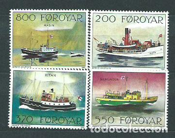 Selos: Feroe - Correo Yvert 221/4 ** Mnh Barcos