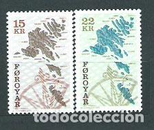 Selos: Feroe - Correo Yvert 369/70 ** Mnh Mapas