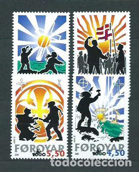 Selos: Feroe - Correo Yvert 371/4 ** Mnh Religi&oacute;n