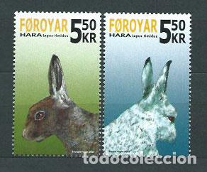 Selos: Feroe - Correo Yvert 522/523 ** Mnh Fauna Conejos