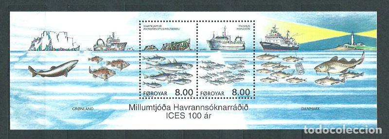 Stamps: Feroe - Hojas Yvert 14 ** Mnh Barcos Peces
