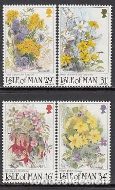 Stamps: Man - Correo 1987 Yvert 344/7 ** Mnh Flores