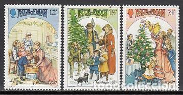 Stamps: Man - Correo 1987 Yvert 348/50 ** Mnh Navidad