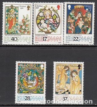 Stamps: Man - Correo 1992 Yvert 557/61 ** Mnh Navidad