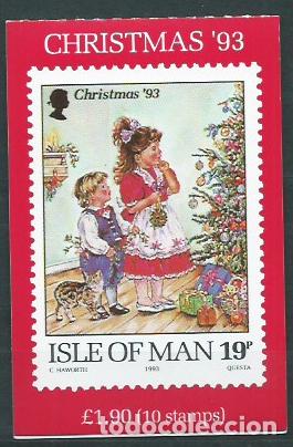 Stamps: Man - Correo 1993 Yvert 600 Carnet ** Mnh Navidad