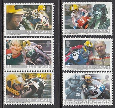 Briefmarken: Man - Correo 2001 Yvert 960/65 ** Mnh Deportes motociclismo