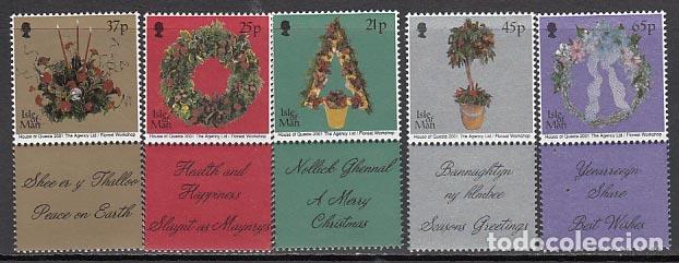 Briefmarken: Man - Correo 2001 Yvert 988/92 ** Mnh Navidad