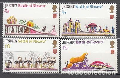 Selos: Jersey - Correo 1970 Yvert 24/7 ** Mnh Batalla de flores