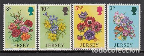 Selos: Jersey - Correo 1974 Yvert 89/92 ** Mnh Flores