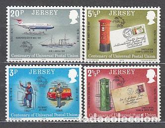 Selos: Jersey - Correo 1974 Yvert 93/6 ** Mnh UPU