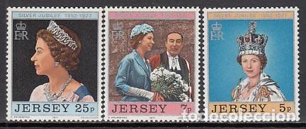 Selos: Jersey - Correo 1977 Yvert 151/3 ** Mnh Isabel II