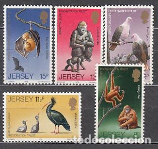 Selos: Jersey - Correo 1979 Yvert 201/5 ** Mnh Fauna aves