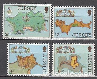 Selos: Jersey - Correo 1980 Yvert 206/9 ** Mnh Mapas