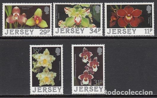 Briefmarken: Jersey - Correo 1988 Yvert 419/23 ** Mnh Flores