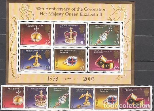 Briefmarken: Jersey - Correo 2003 Yvert 1109/14+H.48 ** Mnh Coronaci&oacute;n Isabel II