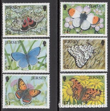 Briefmarken: Jersey - Correo 2006 Yvert 1285/90 ** Mnh Fauna mariposas