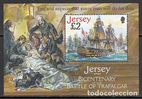 Briefmarken: Jersey - Hojas Yvert 65 ** Mnh Batalla de Trafalgar