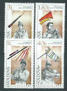 Briefmarken: Moldavia - Correo Yvert 348/51 ** Mnh Instrumentos de Musica